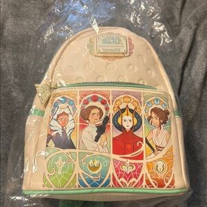 Loungefly Starwars Ladies of the Rebellion Leia Ahsoka Padme Rey Mini Backpack